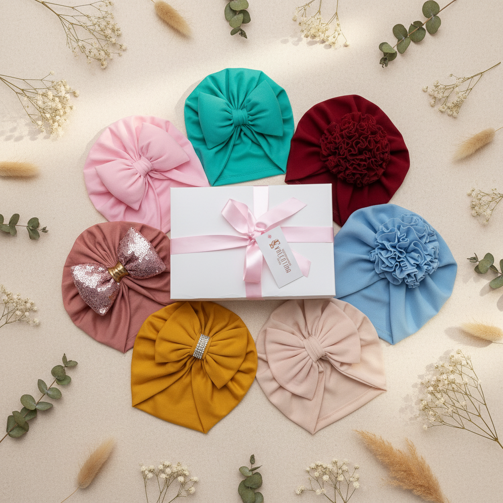 Cajita de 7 gorritas turbantes cod.65