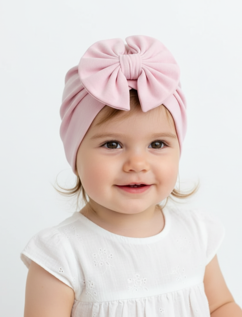 Gorrita turbante de lazo grande