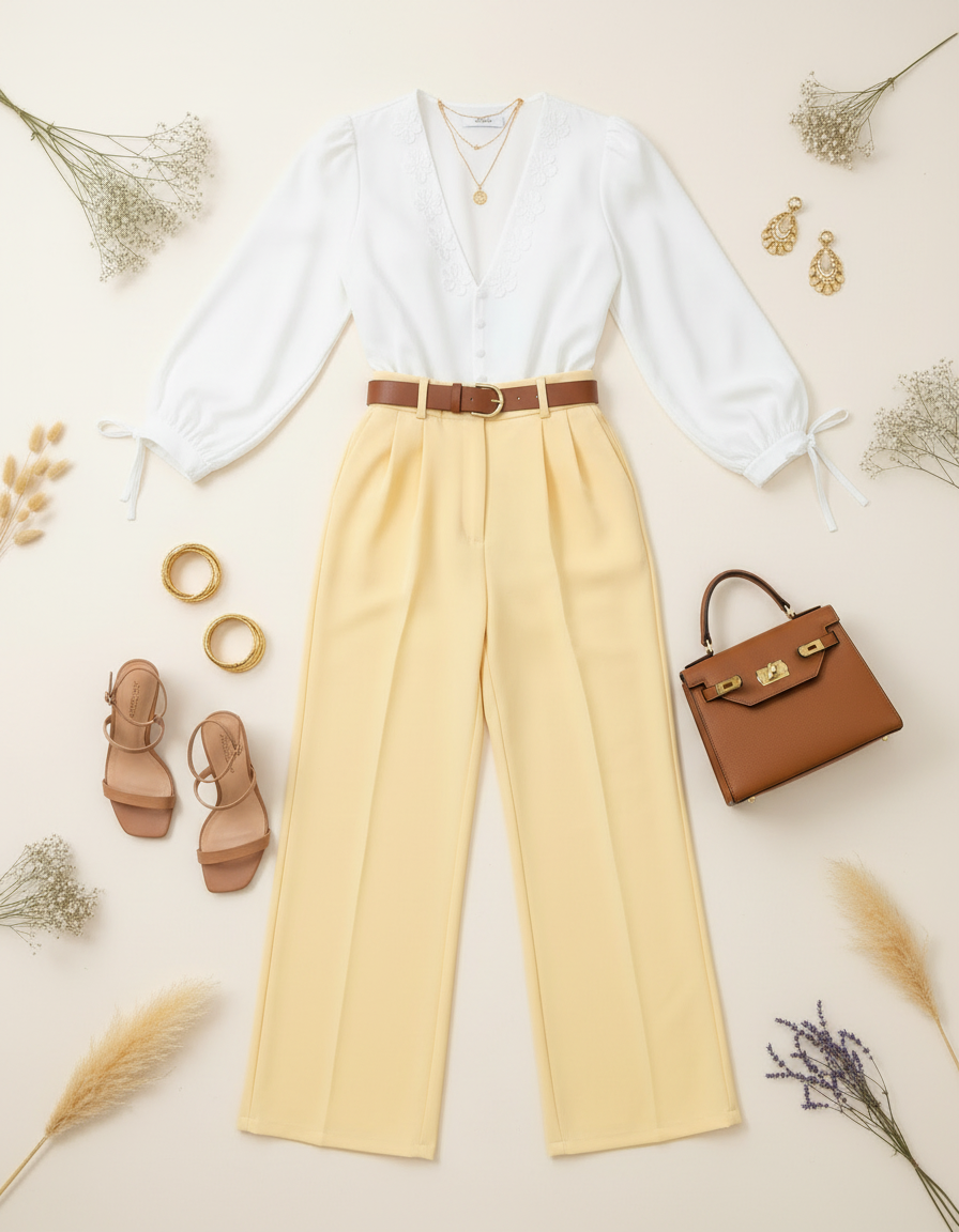 Conjunto blusa más pantalón Palazzo cod.1061