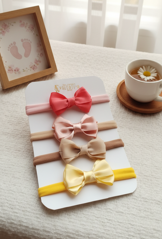 Set de 4 Banditas Elásticas para Niñas - Suaves y Cómodas | Cod.015