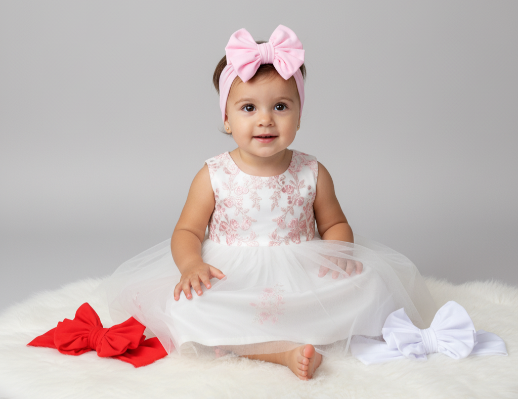 Set de 3 cintillos en lazo globo. Cod008