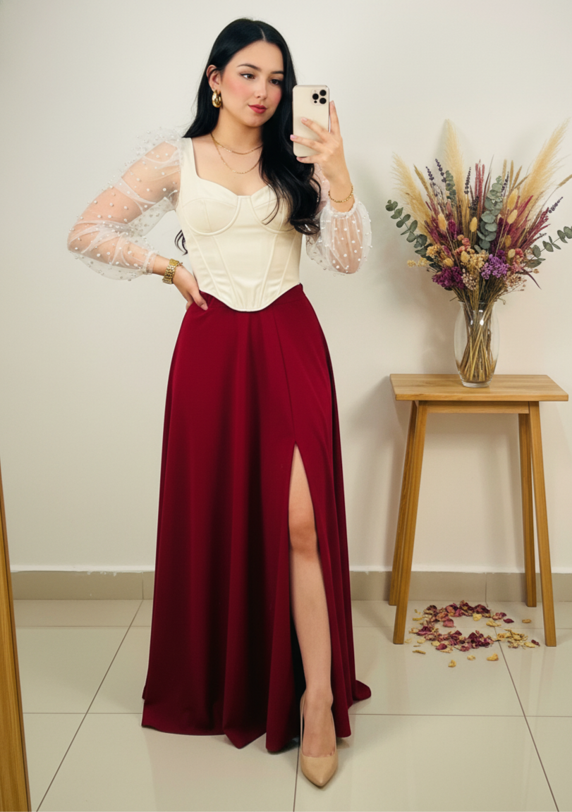 Conjunto corset más falda cod. 1133