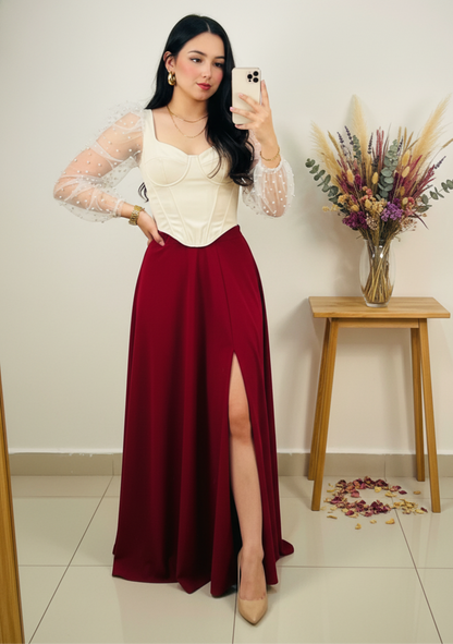 Conjunto corset más falda cod. 1133