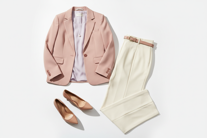 Conjunto formal en tonos pastel para mujer