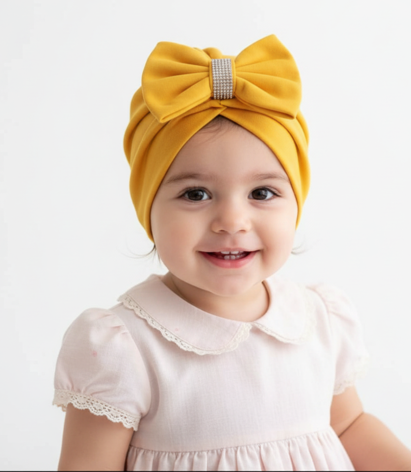 Gorrita turbante de lazo, decorado