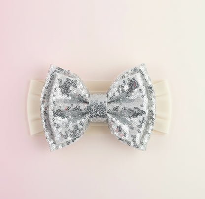 Cintillo doble lazo lentejuelas cod.44