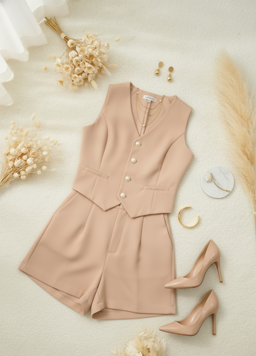 Conjunto short más chaleco cod.1046