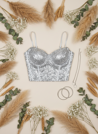 Corset de lentejuelas cod.1075