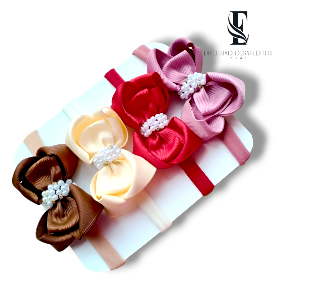 Set de 4 cintillos valentina