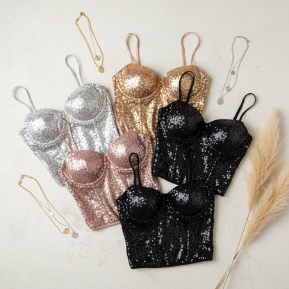 Corset de lentejuelas cod.1075