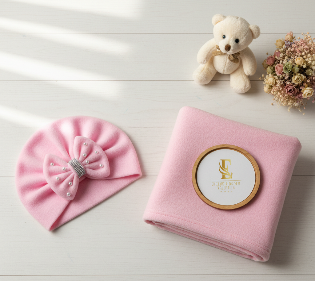 Gorrita turbante más mantita cod.089