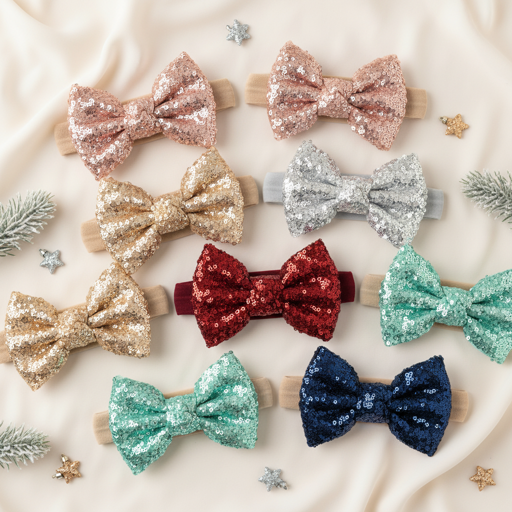 Bandita elástica de lazo lentejuelas cod.42