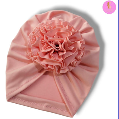 Gorrita turbante de flor