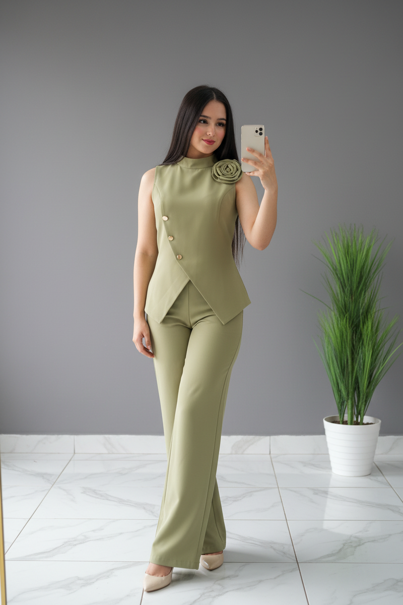Conjunto Verde Olivo cod.614