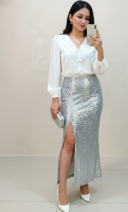 Falda de lentejuelas cod.1040