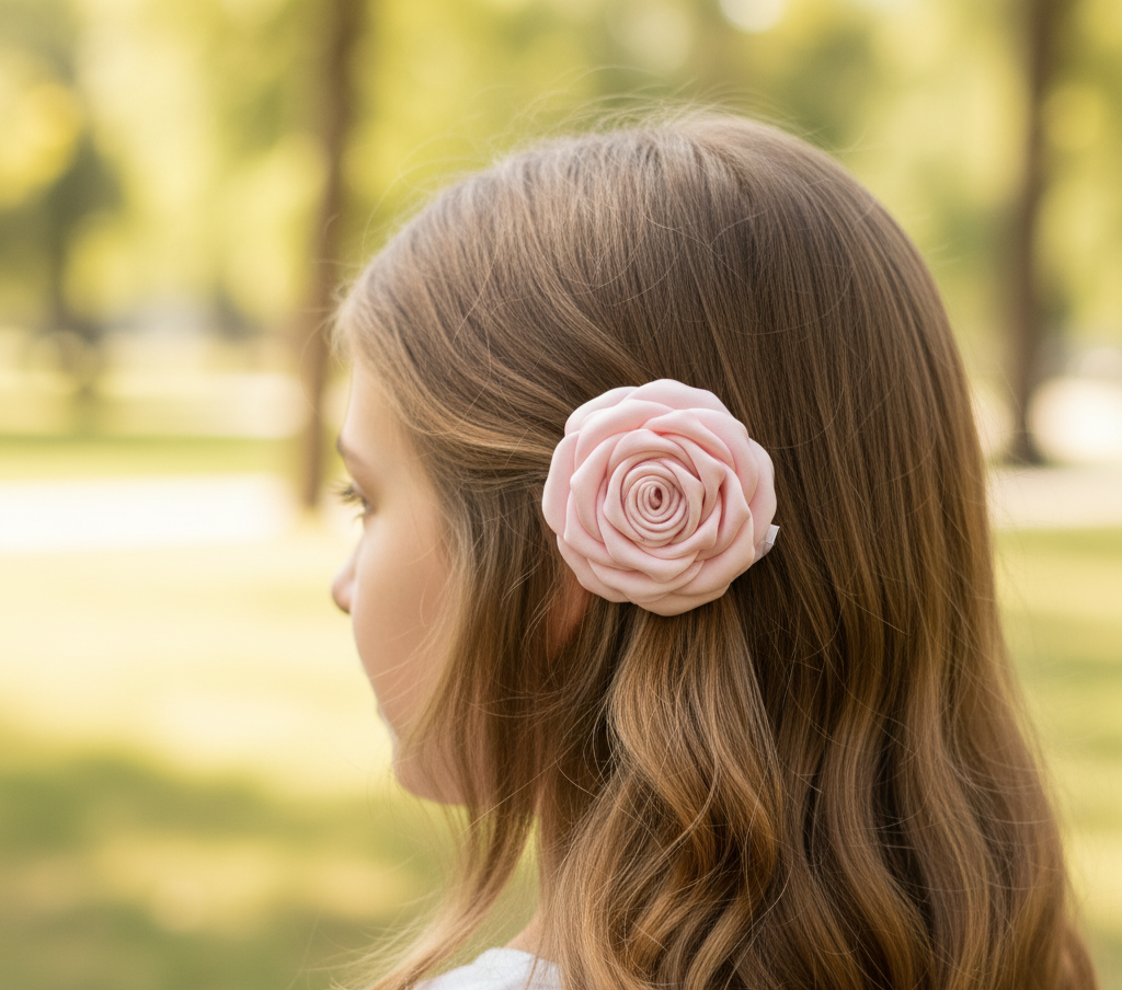 Hair clips de rosa