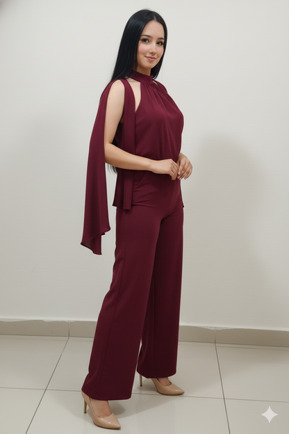 Conjunto Valentina - Blusa Mangas Abiertas y Pantalón Palazzo Elegante | Cod.1016