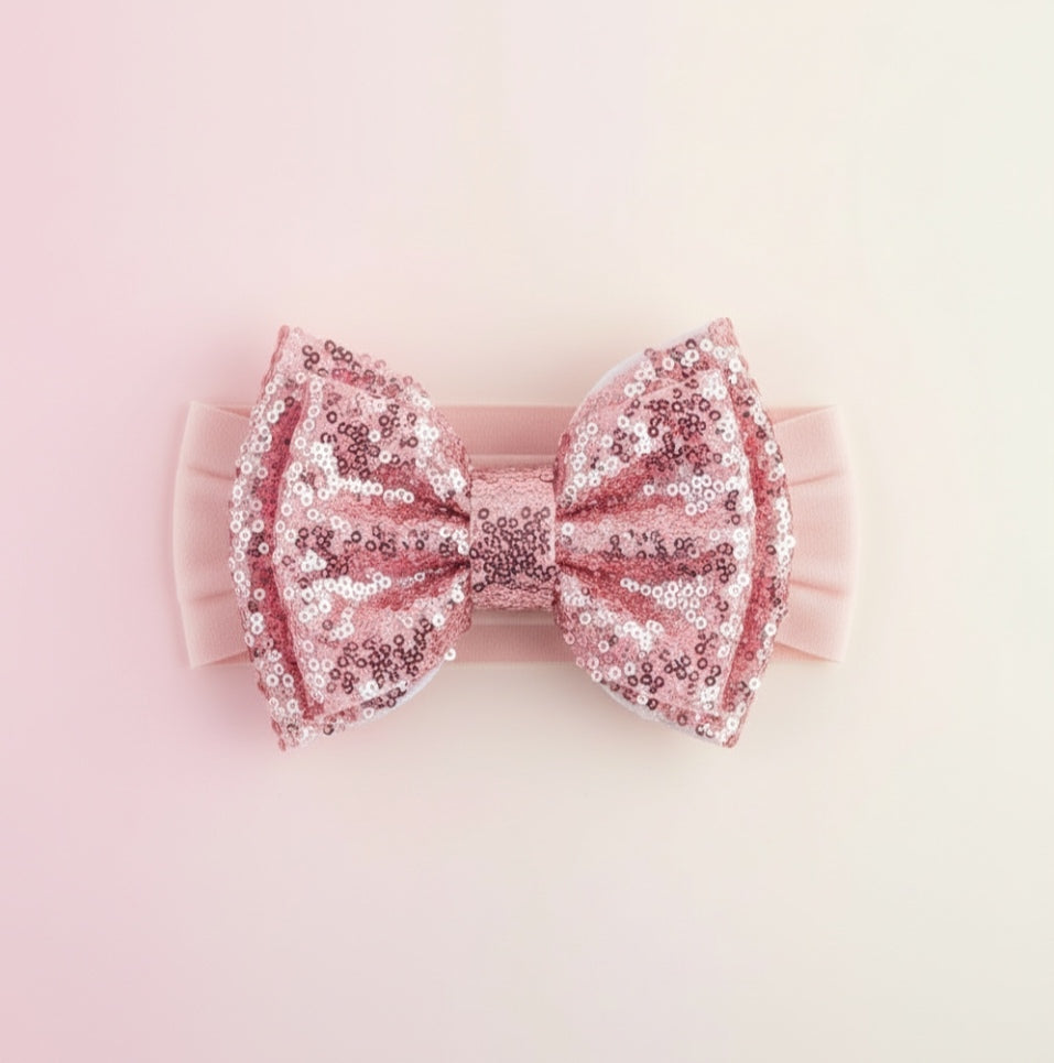 Cintillo doble lazo lentejuelas cod.44