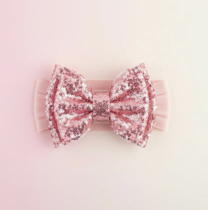 Cintillo doble lazo lentejuelas cod.44