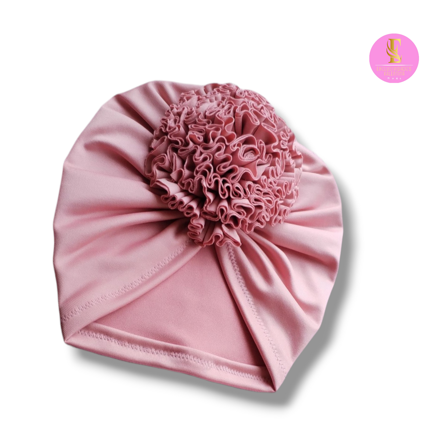 Gorrita turbante de flor