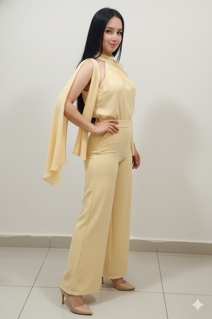 Conjunto Valentina - Blusa Mangas Abiertas y Pantalón Palazzo Elegante | Cod.1016