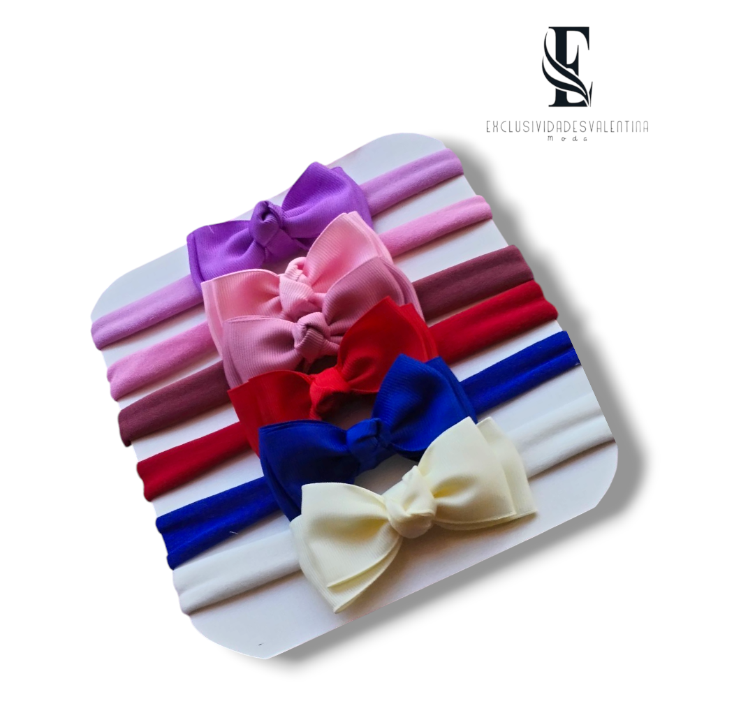 Set de 6 banditas, básicas para niñas.