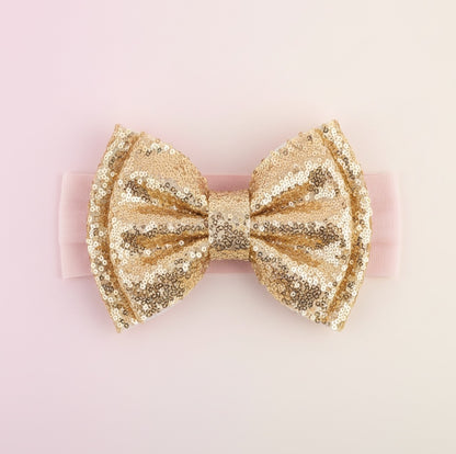 Cintillo doble lazo lentejuelas cod.44