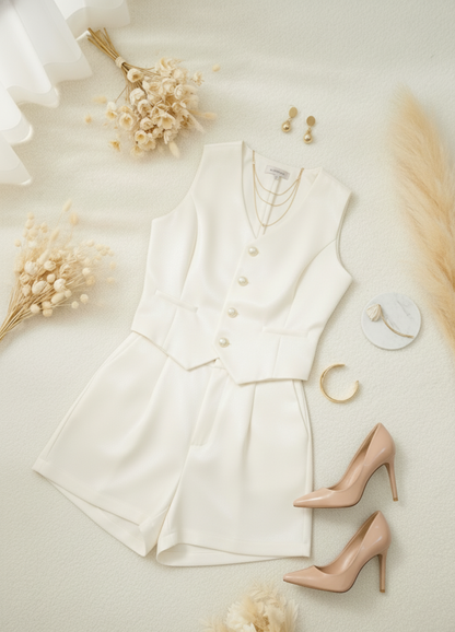 Conjunto short más chaleco cod.1046