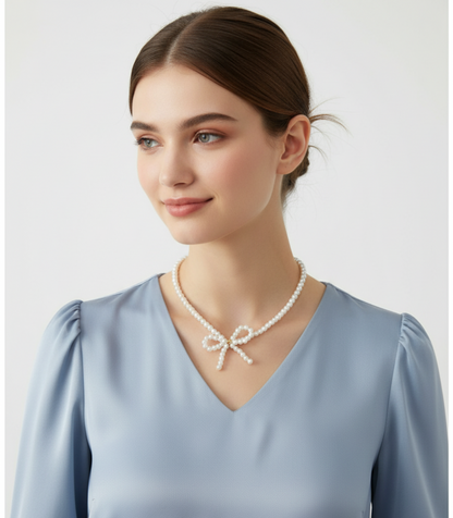 Collar de perlas, estilo coquette