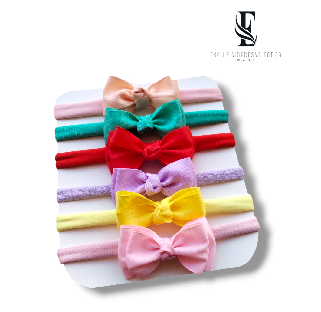 Set de 6 banditas, básicas para niñas.