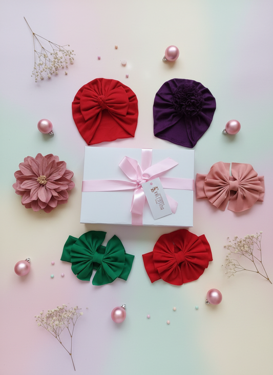 Cajita de 2 gorritas más 3 cintillos cod.305