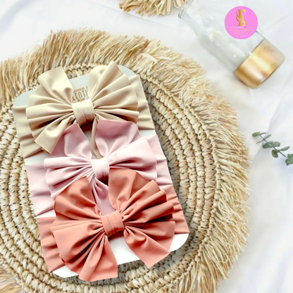 Set de 3 Cintillos Lazo Globo - Elegantes y Suaves para Niñas | Cod.0098