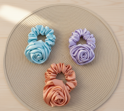 Scrunchies de flor