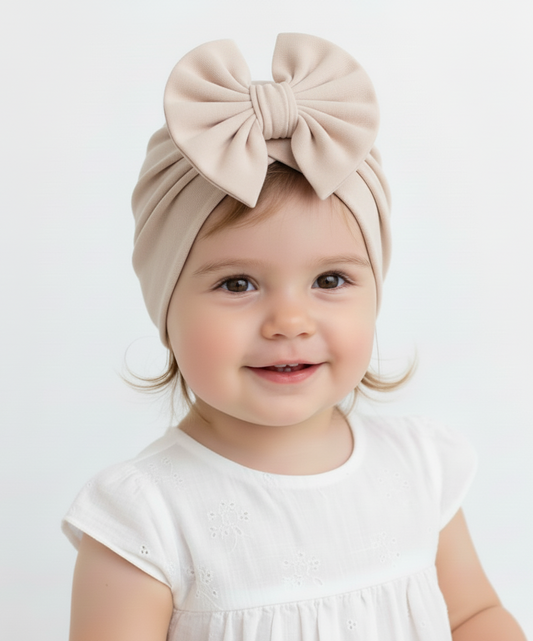 Gorrita turbante de lazo grande