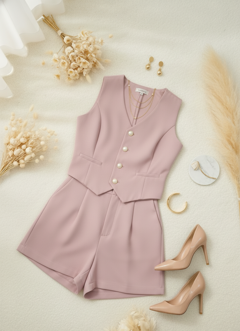 Conjunto short más chaleco cod.1046