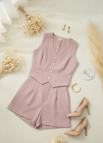 Conjunto short más chaleco cod.1046