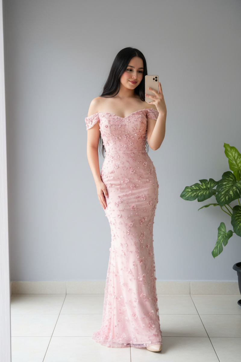 Vestido Sirena Rosa