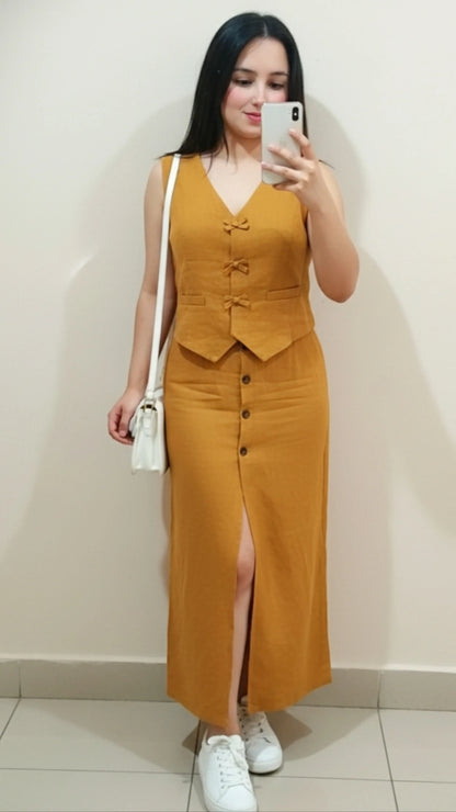 Conjunto falda más chaleco cod.1052