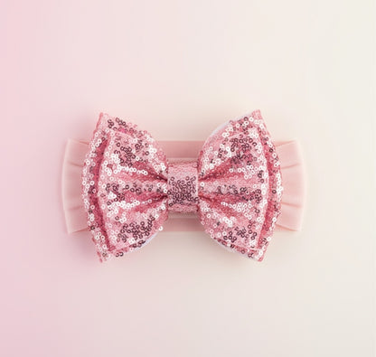 Cintillo doble lazo lentejuelas cod.44