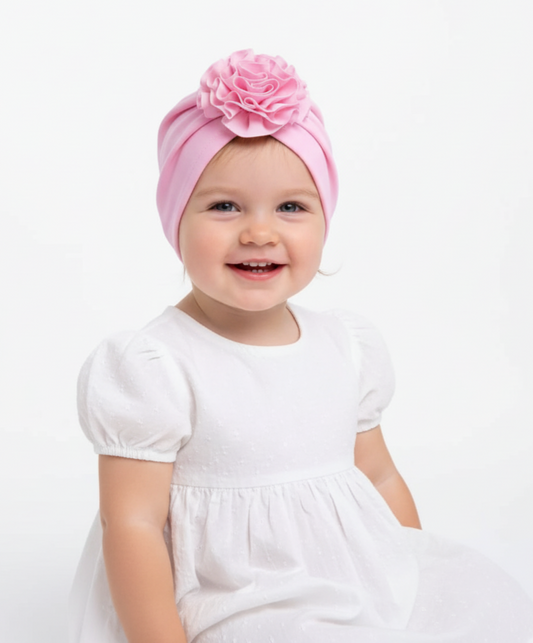 Gorrita turbante de flor 2.