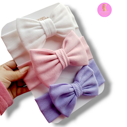 Set de 3 Cintillos Lazo Valentina - Suaves y Elegantes para Niñas | Cod.012