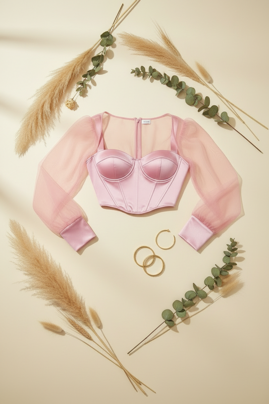 Hermosa blusa tipo corset cod.1069