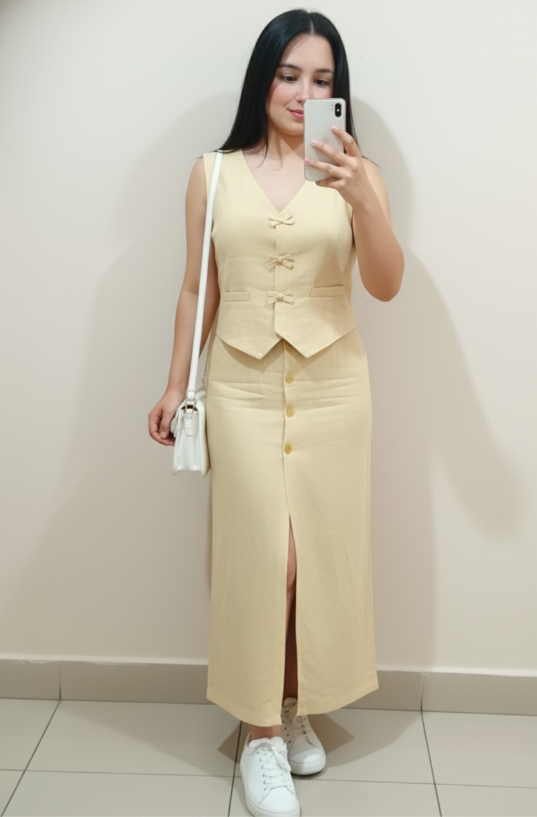 Conjunto falda más chaleco cod.1052