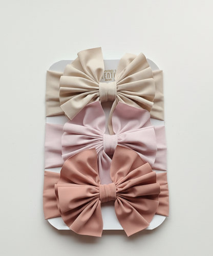 Set de 3 Cintillos Lazo Globo - Elegantes y Suaves para Niñas | Cod.0098